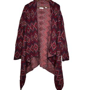 𝅺Anthropologie Sleeping on Snow Echoing Wool Argyle Waterfall Cardigan Medium